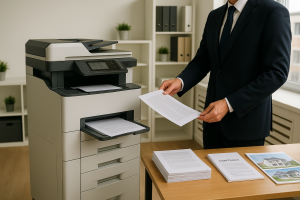 Modern office printer in use at a professional services firm in Central West NSW